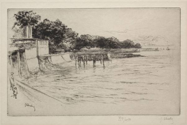 La grève désertée. Gustave Leheutre (French, 1861-1932). Drypoint