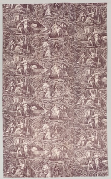Amorous Scenes, early 1800s. France, Nantes or Rouen ?, early 19th century. Copperplate printed