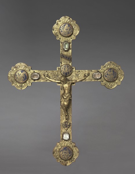 Altar Cross, c. 1300-1310. Germany or Austria, Upper Rhine, Constance, 14th century. Gilt copper,