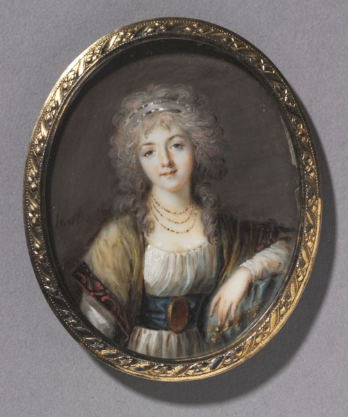 Portrait of a Young Woman, c. 1785. Charles Henard (French, c. 1757-aft 1814). Watercolor on ivory