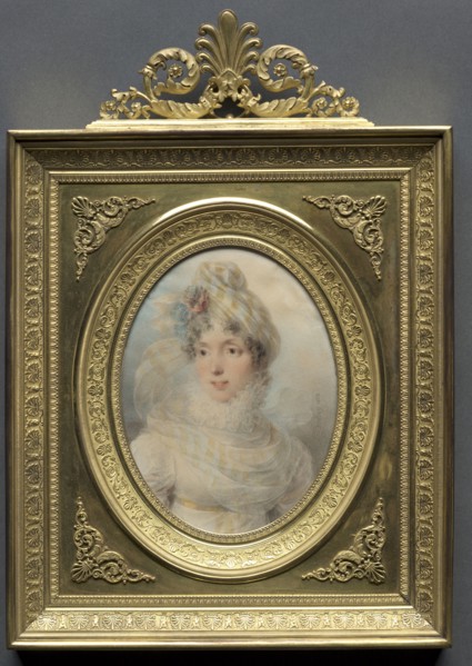 Portrait of a Woman in a White Dress, 1813. Jean-Baptiste Isabey (French, 1767-1855). Watercolor on