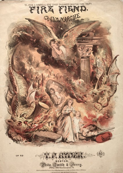 Fire Fiend - Sheet Music Cover. Winslow Homer (American, 1836-1910). Lithograph