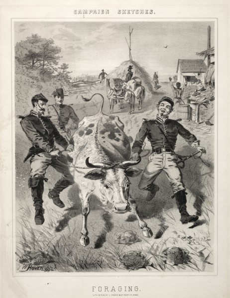 Campaign Sketches:  Foraging, 1863. Winslow Homer (American, 1836-1910). Lithograph