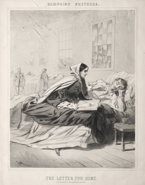 Campaign Sketches:  The Letter for Home, 1863. Winslow Homer (American, 1836-1910). Lithograph