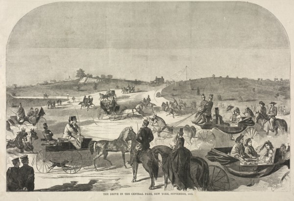 The Drive in Central Park, New York, September, 1860, 1860. Winslow Homer (American, 1836-1910).