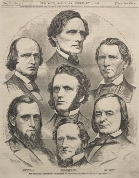 The Seceding Mississippi Delegation in Congress, 1861. Winslow Homer (American, 1836-1910). Wood