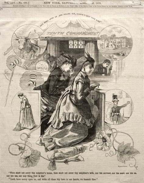 Tenth Commandment, 1870. Winslow Homer (American, 1836-1910). Wood engraving