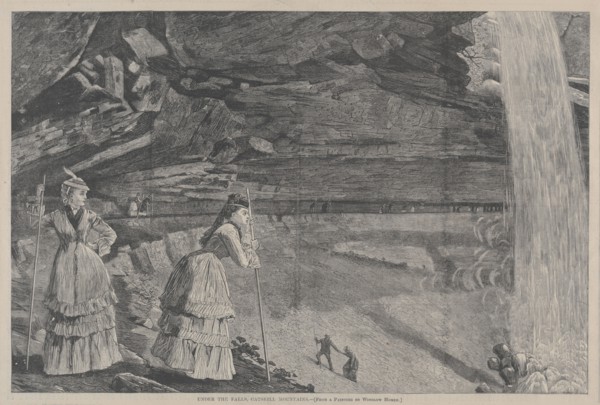 Under the Falls, Catskill Mountains From a Painting by Winslow Homer, 1872. Winslow Homer
