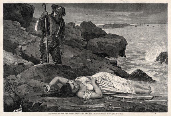 The Wreck of the "Atlantic" - Cast Up by the Sea, 1873. Winslow Homer (American, 1836-1910). Wood