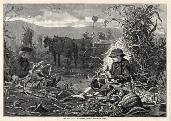 The Last Days of Harvest, 1873. Winslow Homer (American, 1836-1910). Wood engraving; sheet: 28.1 x
