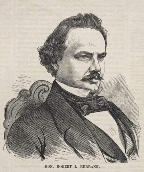 Hon. Robert I. Burbank, 1857. Winslow Homer (American, 1836-1910). Wood engraving