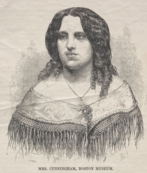 Mrs. Cunningham, Boston Museum, 1859. Winslow Homer (American, 1836-1910). Wood engraving