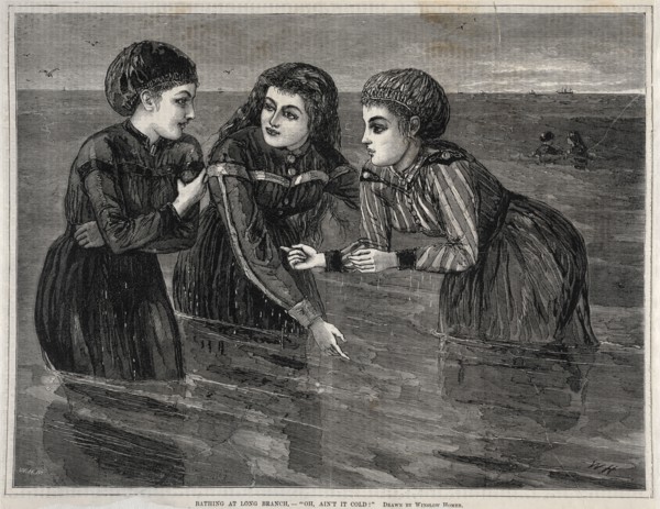 Bathing at Long Branch, - "Oh, Ain't it Cold!