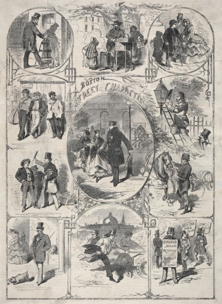 Boston Street Characters, 1859. Winslow Homer (American, 1836-1910). Wood engraving