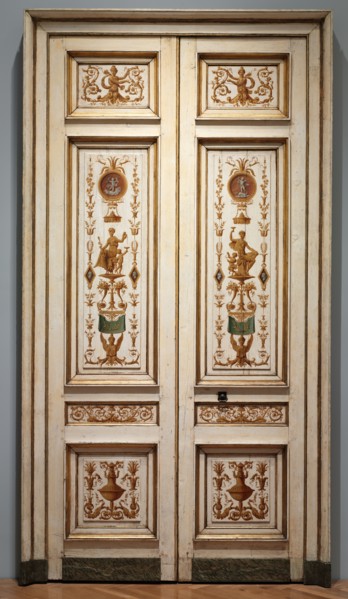 Double-leaf Doors, 1790s. Pierre Rousseau (French, 1751-1829). Oil on wood; unframed: 274 x 63 cm