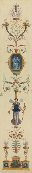 Decorative Panel, 1790s. Pierre Rousseau (French, 1751-1829). Oil on canvas; unframed: 264 x 50 x 3