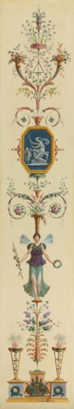 Decorative Panel, 1790s. Pierre Rousseau (French, 1751-1829). Oil on canvas; unframed: 264 x 55 x 3