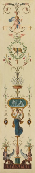 Decorative Panel, 1790s. Pierre Rousseau (French, 1751-1829). Oil on canvas; unframed: 264 x 50 x 3