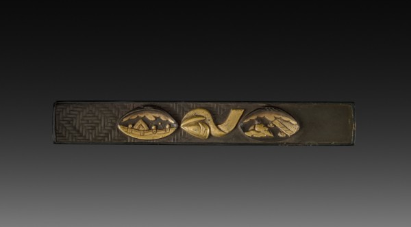 Knife Handle (Kozukai), c 1800s. Japan, 19th century. Inlaid bronze; overall: 1.4 cm (9/16 in.).