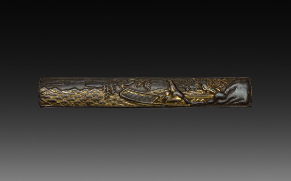 Knife Handle (Kozukai), c 1800s. Japan, 19th century. Inlaid bronze; overall: 1.3 cm (1/2 in.).