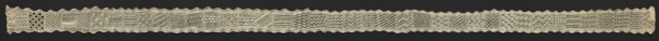 Knitted Lace Sampler, 19th century. Italy, Sienna, 19th century. Knitted linen; average: 163.9 x 6