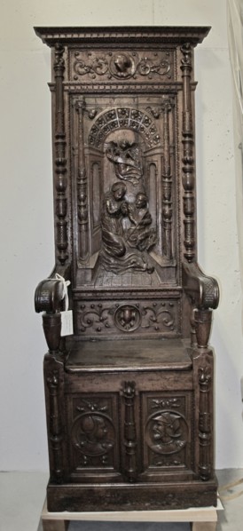 High-back Stall, 1534. France, 16th century, period of Francis I. Walnut; overall: 183.5 x 71.5 x