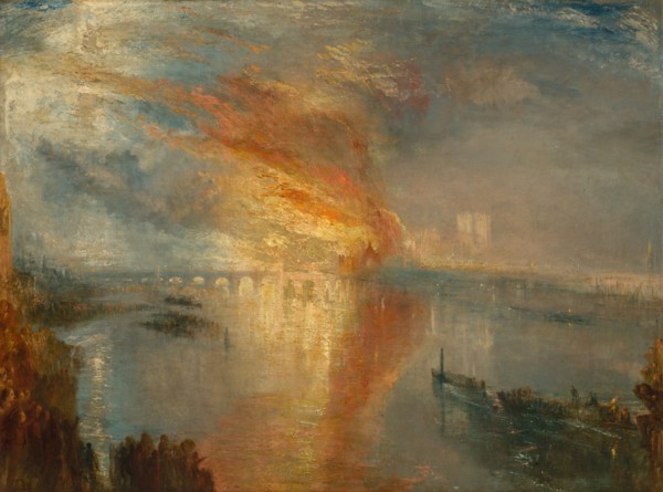 The Burning of the Houses of Lords and Commons, 16 October 1834, 1835. Joseph Mallord William
