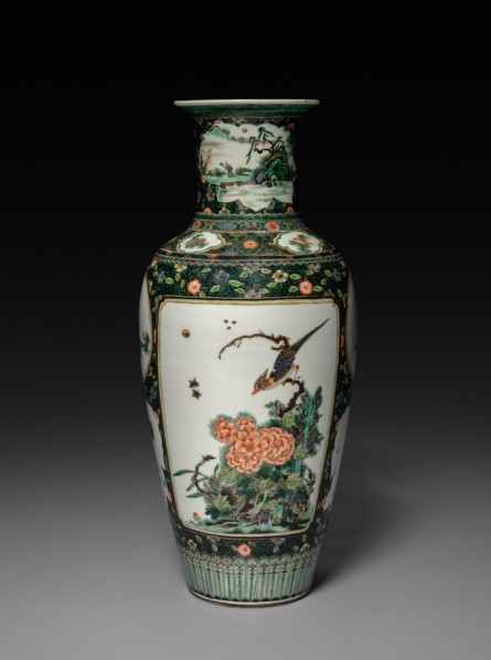 Baluster Vase, 1662-1722. China, Qing dynasty (1644-1912), Kangxi reign (1661-1722). Porcelain with