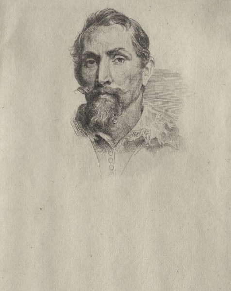 Portrait of Frans Snyders. Anthony van Dyck (Flemish, 1599-1641). Etching