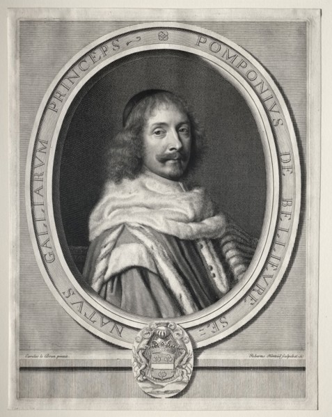Pompone II de Bellière. Robert Nanteuil (French, 1623-1678). Engraving