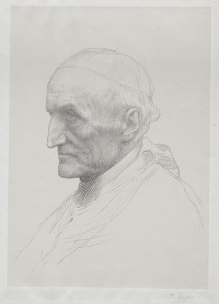 Portrait of Cardinal Manning (2nd Plate). Alphonse Legros (French, 1837-1911). Lithograph