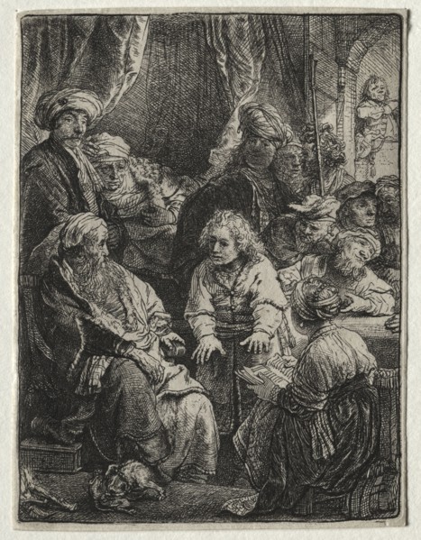 Joseph Telling his Dreams, 1638. Rembrandt van Rijn (Dutch, 1606-1669). Etching with drypoint;