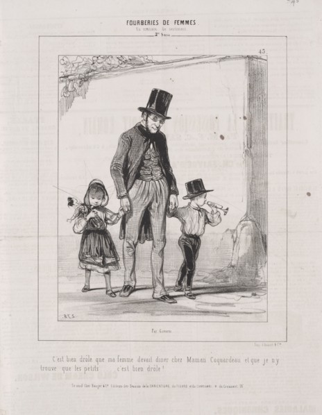 Fourberies de Femmes:  En matière de sentiment, 1842. Paul Gavarni (French, 1804-1866). Lithograph
