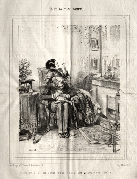 La Vie de Jeune Homme, 1842. Paul Gavarni (French, 1804-1866). Lithograph