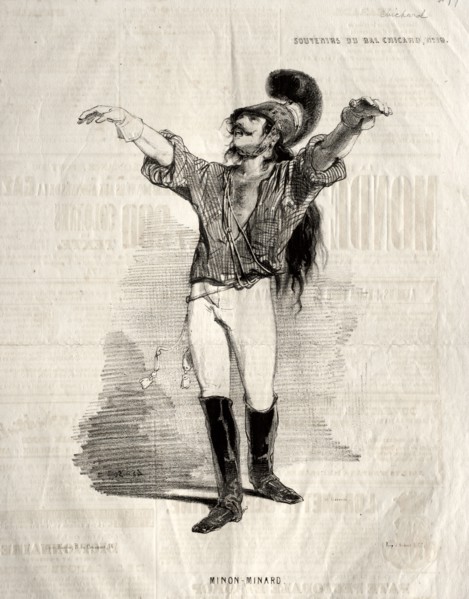 Souvenirs du Bal Chicard:  Mignon-Minard, 1843. Paul Gavarni (French, 1804-1866). Lithograph