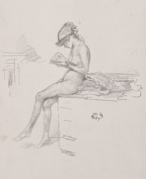 The Little Nude Model Reading, 1890. James McNeill Whistler (American, 1834-1903). Lithograph