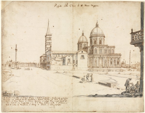 Eighteen Views of Rome: The Basilica of Santa Maria Maggiore, 1664. Lievin Cruyl (Flemish, c.