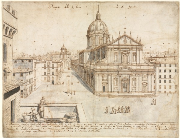 Eighteen Views of Rome: The Church of Sant'Ignazio, 1665. Lievin Cruyl (Flemish, c. 1640-c. 1720).