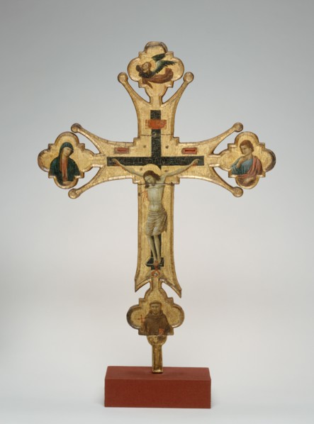 Processional Cross, c. 1320. Master of Santa Chiara (Italian). Oil on canvas on wood; unframed: 61