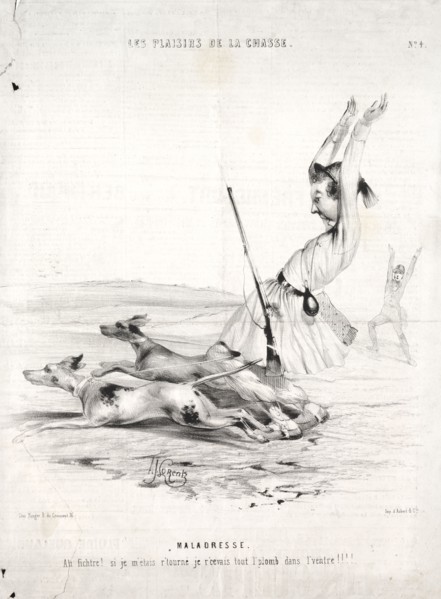 Les Plaisirs de la chasse:  Maladresse, 1842. Alade Joseph Lorentz (French, 1813-after 1858).