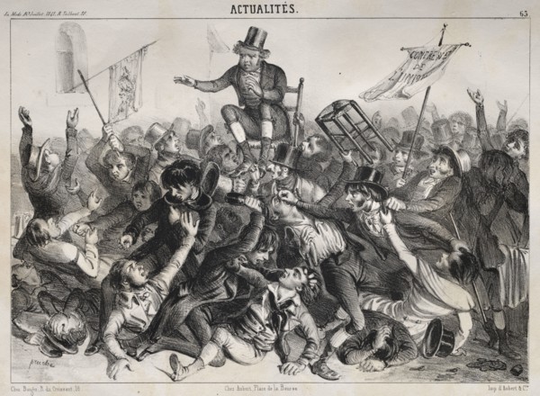 Actualités:  Élections d'Angleterre, 1841. Clémente Pruche (French, 1831-1870). Lithograph