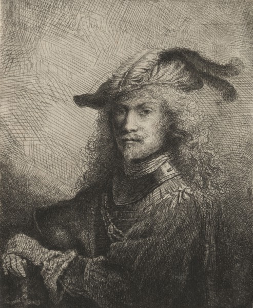 Portrait of an Officer, 1645. Ferdinand Bol (Dutch, 1616-1680). Etching and drypoint; sheet: 13.8 x