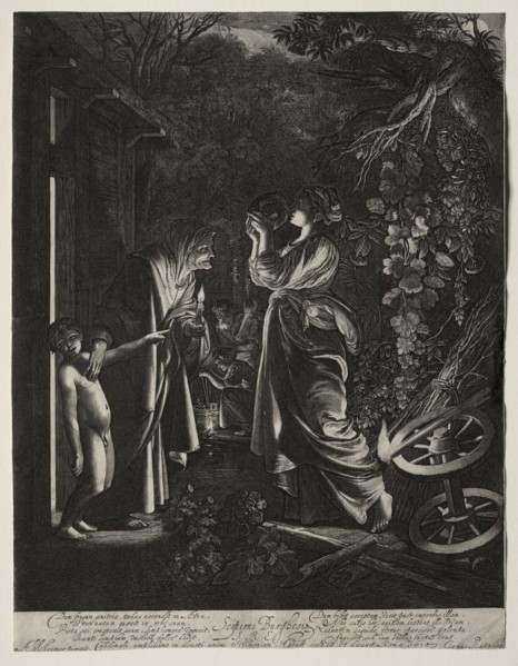 The Mocking of Ceres. Hendrik Goudt (Dutch, 1585-1630). Engraving