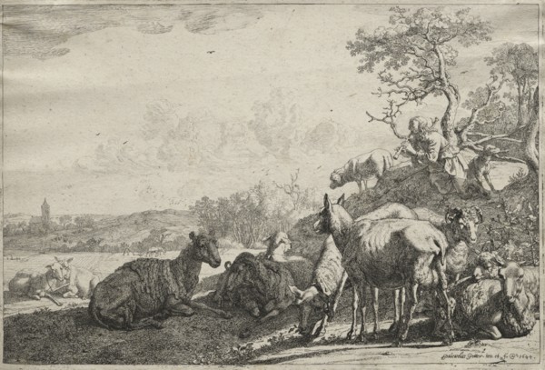 The Shepherd, 1644. Paulus Potter (Dutch, 1625-1654). Etching