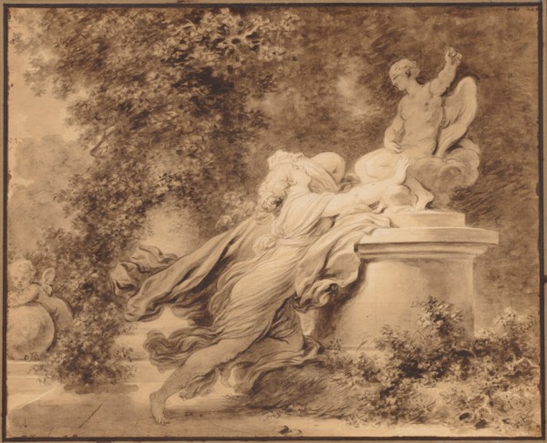 Invocation to Love, c. 1781. Jean-Honoré Fragonard (French, 1732-1806). Brush and brown ink with