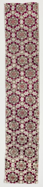 Four-color Velvet with Medici Armorial in Rosettes, 1450-1500. Italy, Florence, 15th century. Silk,