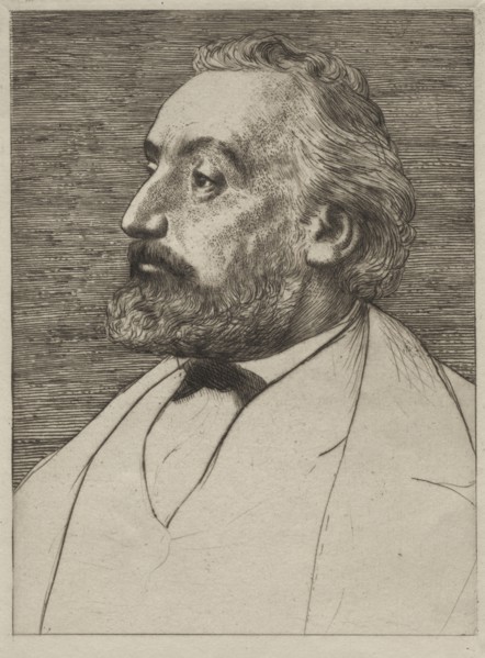Léon Gambetta. Alphonse Legros (French, 1837-1911). Etching and drypoint