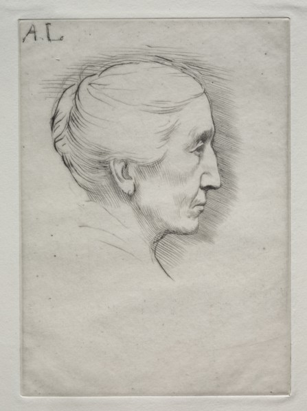 Portrait of Mme. Emily Hughes (1st Plate). Alphonse Legros (French, 1837-1911). Drypoint