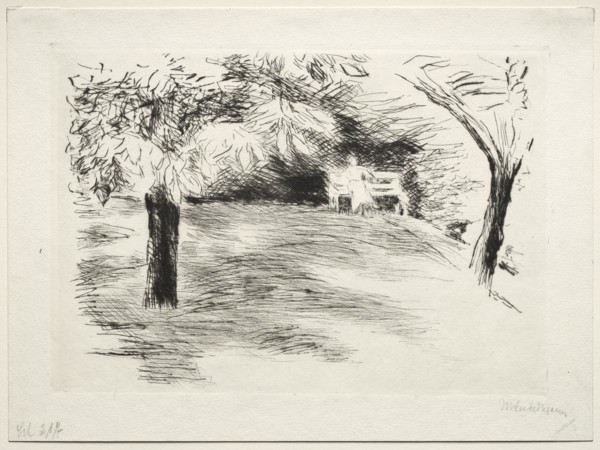 Garden in Wannsee, Germany. Max Liebermann (German, 1847-1935). Drypoint