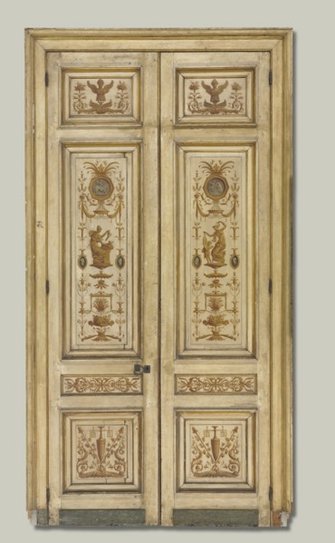 Double-Leaf Doors, 1790s. Pierre Rousseau (French, 1751-1829). Oil on wood; framed: 313.6 x 151.8 x